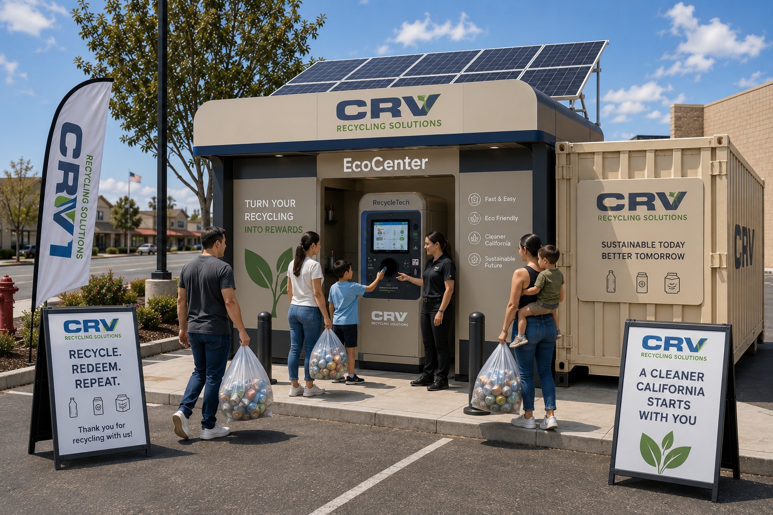 Concept rendering of a solar-assisted CRV EcoCenter serving families