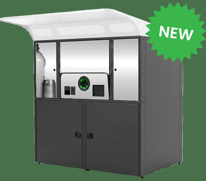 Envipco MAGNA reverse-vending machine shown as a three-bay outdoor unit