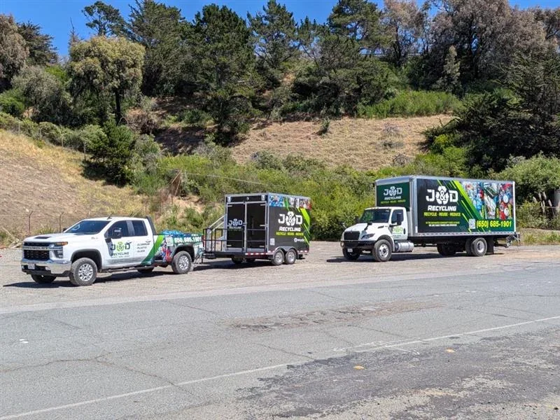 Recycletek EcoHub mobile redemption trucks and trailer